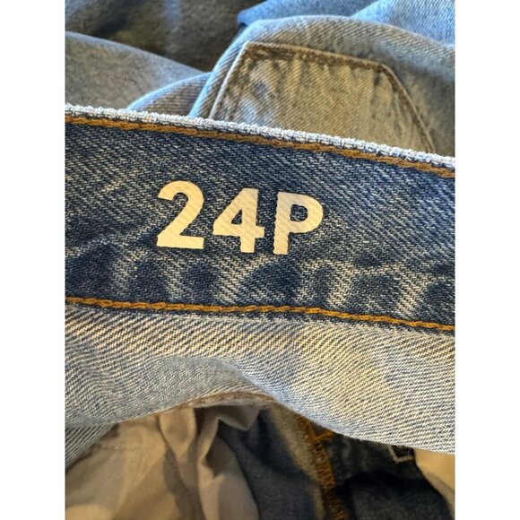 J Crew Jeans Women 24 Petite Blue Medium Wash Distressed Slouchy Boyfriend - Picture 10 of 13